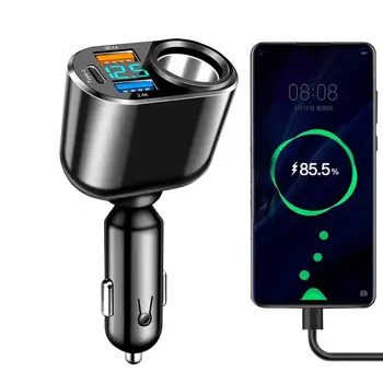 : Автомобильное Зарядное Устройство Mini 4 Port Fast Charging USB Charger Автомобильный Адаптер Питания, Автомобильные Зарядные Устройства Для Мобильных Телефонов IPhone14 Samsungs