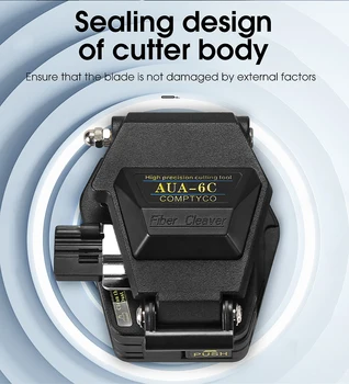 Высокоточный Волокнорез AUA-6C FTTH для резки оптоволоконного кабеля с холодным соединением методом горячего расплава Инструменты с ножом для резки 16 торцевых лезвий
