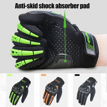 Мотоциклетные перчатки, дышащие Гоночные перчатки с полными пальцами, Защита от спорта на открытом воздухе, Перчатки для езды на кросс-байке, мото