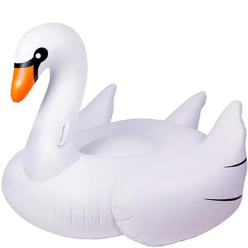 Надувной Гигантский Лебедь Плавающий Ездовой Игрушечный Плот для Плавательного Бассейна 190 см как для Взрослых, Так и для детей