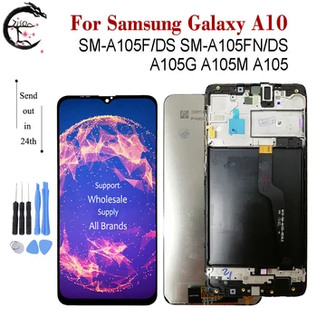 A105 ЖК-дисплей С рамкой Для Samsung Galaxy A10 2019 Дисплей A105F SM-A105F/DS A105FN A105G A105M Сенсорный Дигитайзер ЖК-экрана В сборе