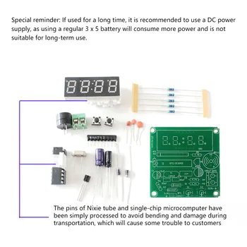 Цифровые 4-битные электронные часы Набор для электронного производства DIY Kit 5V 0-9 передач Регулируемый модуль часов Обучающий комплект для Arduino