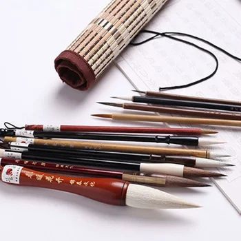 11 шт. кисти для китайской каллиграфии, ручки для занавесок, Кандзи Суми, кисть для письма, рисования