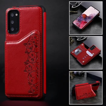 Чехол-бумажник Из Искусственной Кожи Для Samsung Galaxy Note10 Plus S8 S9 S10 S20 S21Plus S30Ultra A30S A50S С Подставкой для карт, Откидной Чехол Для Телефона