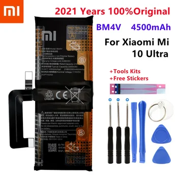 2021 Год 100% Оригинальная Сменная Батарея BM4V 4500mAh Для Xiaomi Mi 10 Ultra Genuine Batterie Batteria + Бесплатные Инструменты