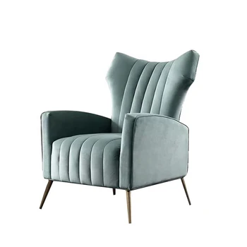 Новый современный бархатный чехол для кресла с откидной спинкой, Синий стул для гостиной, Кресла