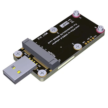 Адаптер Mini-Pcie к USB2.0 Для карты WWAN 3G/4G/5G/LTE с двумя слотами для SIM-карт, Высокоскоростная карта MPCIE к USB 2.0 Riser Card