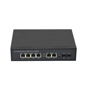 Коммутатор Gigabit Ethernet 48 В 10/100/1000 М 4 PoE + 2 порта восходящей линии связи + 2 SFP Ethernet PoE-коммутатора для IP-камеры