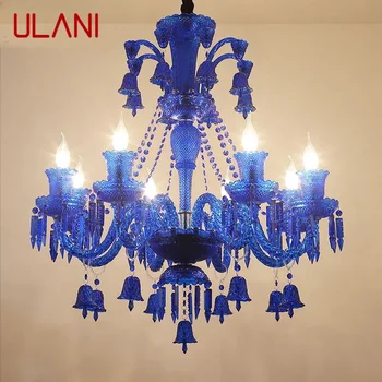 Хрустальный подвесной светильник ULANI в роскошном стиле, Европейская лампа-свеча, художественная гостиная, ресторан, спальня, вилла, люстра