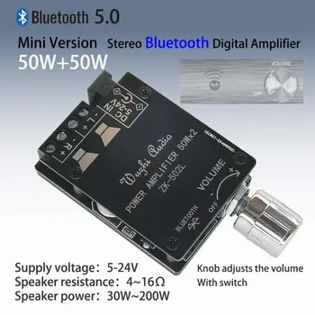 ZK-502L MINI 5.0 Плата Усилителя Bluetooth Беспроводной Аудио Цифровой Мощности 2x50 Вт Двухканальный Стереоусилитель