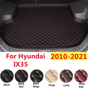 SJ Профессиональный Коврик Для Багажника Автомобиля, Подходящий Для Hyundai IX35 2010-2011-12-2021 XPE Кожаный Вкладыш Для Хвоста, Задняя Грузовая Накладка, Водонепроницаемая Высокая Сторона