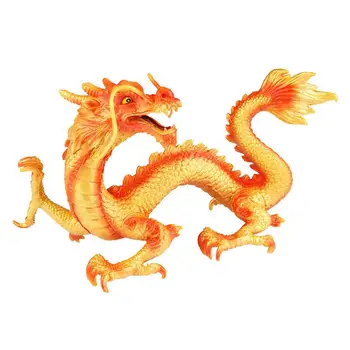 Игрушка-модель китайского дракона, Китайские Новогодние фигурки дракона, Новогодняя статуэтка дракона, Игрушечное настольное украшение