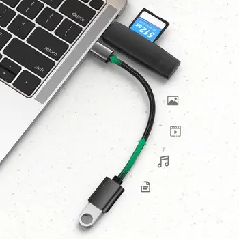 OTG Конвертер USB C в USB, кабель-адаптер типа C для мужчин и USB 3.0 для женщин, кабель-адаптер для MacBook Type-C