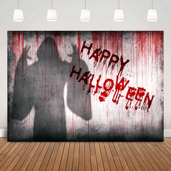 Фоновые украшения Happy Halloween Party Terror Killer Blood Background Photo Brick Halloween Portrait Студийная Фотосессия
