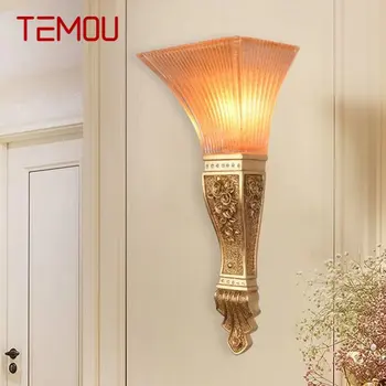 Современный интерьерный настенный светильник TEMOU LED Creative Glass Roman Column Sconce Lights для домашнего декора гостиной спальни
