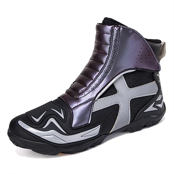 Botas De Moto / Мужские мотоциклетные ботинки, Мужская Повседневная обувь, Botte Moto Homme, Ботинки для мотокросса, Дышащая Мотоциклетная обувь