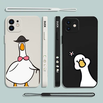 Чехол Для Телефона Goose Duck Для Xiaomi Redmi Note 12 11 11T 10 10S 9 Pro Plus 10C 9A 9C 9T K40 K50 K60 4G 5G С Ремешком Для рук