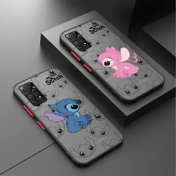 Матовый Чехол D-Disney Koala Stitch Angel Для Xiaomi Redmi Note 11S 8 Pro 12 5G 9S 13 Pro 8T 11Pro Plus 7 12S 10 13 9 Fundas Cover
