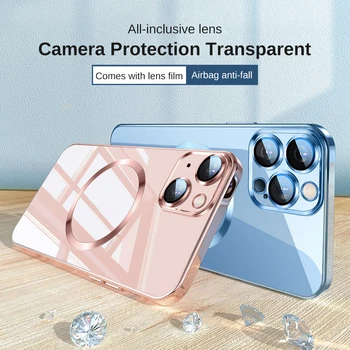 Для Magsafe Магнитный Беспроводной Чехол Для Зарядки Apple iphone 13 Pro Max Promax 13pro Камера Противоударная Защита Чехла Aifon Ifon