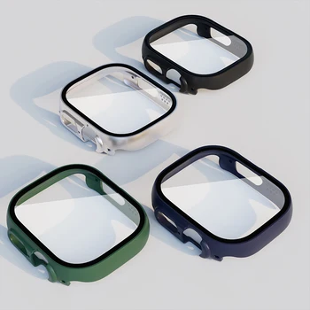 Новое Стекло + чехол Для Apple Watch Ultra 49 мм smartwatch PC Screen Protector Бампер Закаленные Аксессуары iwatch Ultra 49 мм крышка