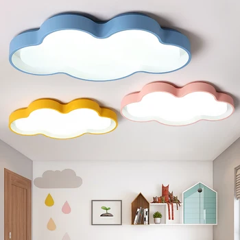 Светодиодная облачная люстра для детской комнаты, освещение внутреннего домашнего потолочного декора, многоцветная люстра, потолочные люстры скрытого монтажа