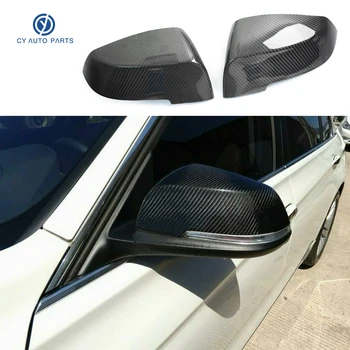 Крышка зеркала заднего вида автомобиля, боковое крыло, защитные накладки на раму, отделка из углеродного волокна для BMW 5 серии F10 LCI