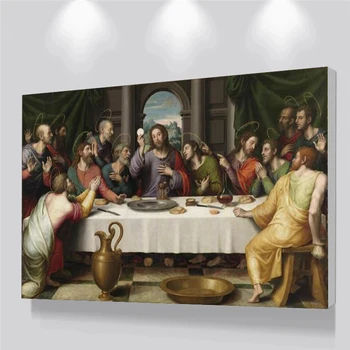 Христос Тайная Вечеря Винтажная Знаменитая картина на холсте, настенный художественный плакат и принт, Настенная картина Иисуса для домашнего декора гостиной