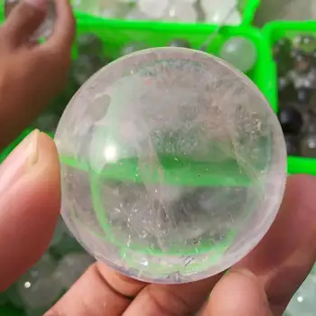 коллекция образцов целебного шара из натурального прозрачного белого кристалла кварцевого шара диаметром 5 см