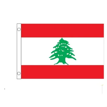 Флаг Ливана Баннер Нации Флаг Страны Мира Наружный Декор 150x90 см Полиэстер