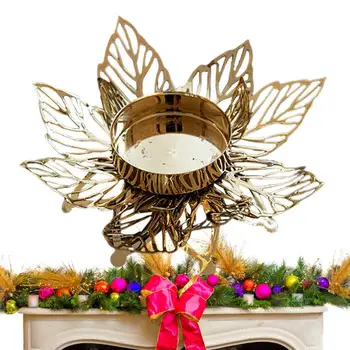Рождественский подсвечник подставка для подсвечника Золотое железное основание для свечи Свадебный банкет Художественный декор подсвечник украшение дома