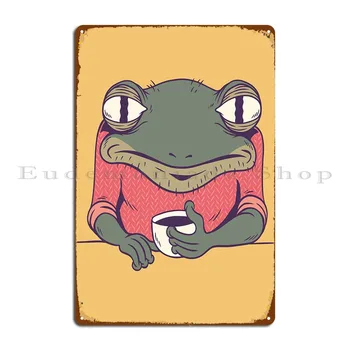 Металлическая вывеска Frog Coffee, Настенная роспись, Изготовленный на заказ кинотеатр, Изготовленный на заказ жестяной плакат с вывеской