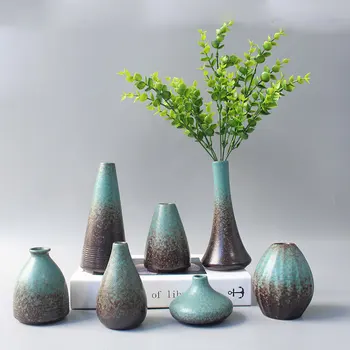 Простая ваза Ретро Керамическая ваза для цветов Керамические украшения Ваза для украшения дома