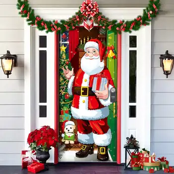 Кошмар перед Рождеством Наружные украшения Дверная занавеска Рождественское украшение входной двери Настенный кулон из полиэстера Домашний декор