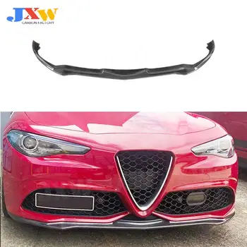 Спойлер для подбородка в переднем бампере из углеродного волокна для спортивного седана Alfa Romeo Giulia 2015-2019, Спойлер-сплиттер для передней губы