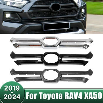 Наклейка С Логотипом Центральной Решетки Переднего Бампера Автомобиля Toyota RAV4 XA50 2019 2020 2021 2022 2023 2024 RAV 4 Hybrid
