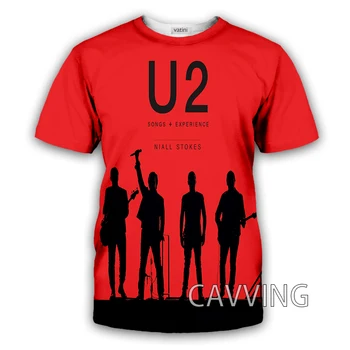 CAVVING Повседневные футболки с 3D принтом U2 Band в стиле Хип-хоп, Футболки в стиле Харадзюку, Топы, Одежда для Мужчин/женщин F02