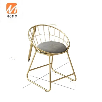 Роскошный стул для макияжа Спинка Маникюрный стул Бант Стул для девочки в спальне Современный минималистичный стул