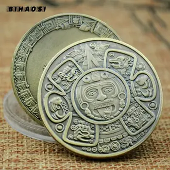 Трек майя КАЛЕНДАРЬ АЦТЕКОВ памятная монета коллекция неденежных прогнозов подарок Мексиканское пророчество коллекция американского Серебра