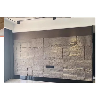 Тонкая отделка стен 120x60 см полиуретановая легкая наклейка на стену фон стены цементный ясень quickstone вилла внешняя стена кирпич