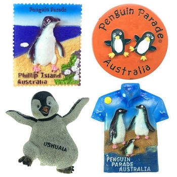 Остров пингвинов, Австралия, ручная роспись, 3D магниты на холодильник, сувениры, Магнитные наклейки на холодильник, подарок