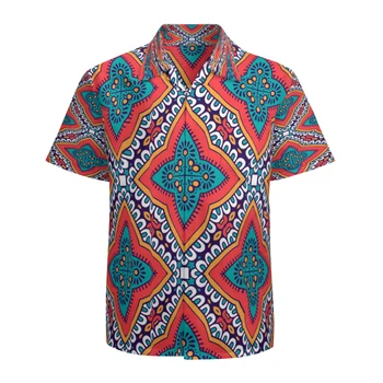 Мужская гавайская рубашка С коротким рукавом, повседневные пляжные рубашки на пуговицах с цветочным принтом и карманом, быстросохнущие, дышащие.