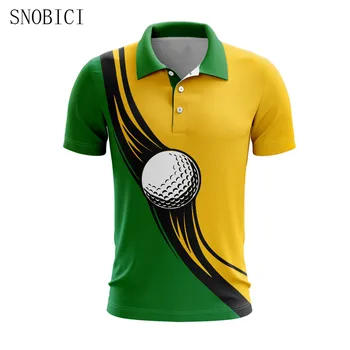 Одежда для гольфа, мужские рубашки поло с коротким рукавом, одежда для гольфа, быстросохнущие дышащие футболки, профессиональная спортивная одежда для гольфа, повседневная футболка