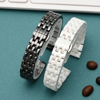 Белая керамическая цепочка для часов 14 мм для Armani AR1485 /1486 /1487/1479/1480 ремешок женский керамический черный браслет аксессуары для часов