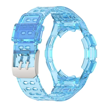 Чехол из ТПУ + Ремешок для Samsung Galaxy Watch 4 44 мм 40 мм Glacier встроенный браслет для Galaxy Watch 4Classic 46 мм Защитный чехол