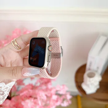 Плетеный ремешок Solo Loop для Apple Watch Ultra band 49 мм 45 мм 44 мм 40 мм 41 мм 38 мм 42 мм Нейлоновый браслет iwatch серии 9 8 se 6 7 5 4