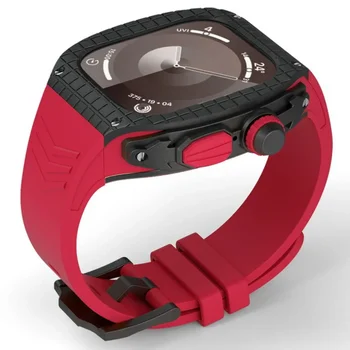 Комплект Модификации Чехла Для Apple Watchband Ultra 2 49 мм Металлический Корпус Силиконовый Ремешок Для iWatch Ultra 49 ММ Спортивный браслет 