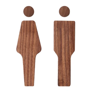 1 пара деревянных знаков для ванной комнаты, женские и мужские знаки для туалета, примерочная, туалетная комната