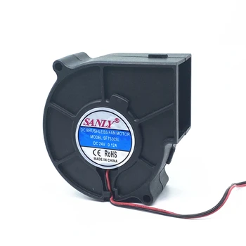 SANLY SF7530SL 75X30 мм, вентилятор постоянного тока 24 В 0.12A, центробежный вентилятор, промышленный вентилятор, вентилятор для индукционной плиты, 2PIN