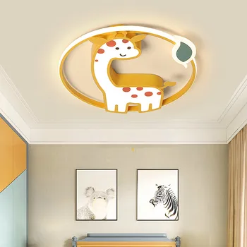 Светодиодный милый светильник для детской комнаты, потолочный светильник для детской, светильники для детской комнаты с животными, олени, освещение для детской спальни
