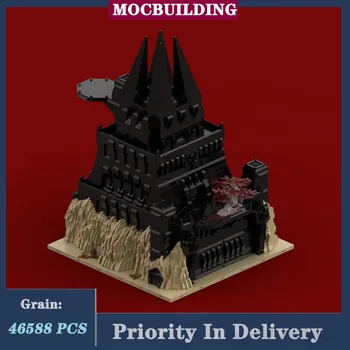 MOC Space Movie Black Model Building Block Assembly Крепость Архитектурная Сцена Ангар КонференцЗал Коллекция Игрушек И подарков